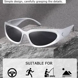 Eyedens Unisex UV Protected Full Rim Shield Sunglasses image 3