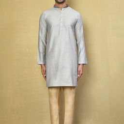 Arihant Rai Sinha Men Solid Cotton Kurta with Pyjama-picture-13