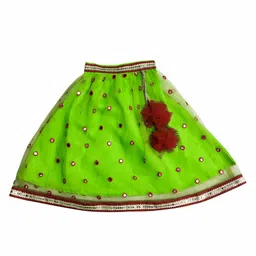 satyamfab Girls Embroidered Mirror Work Ready to Wear Lehenga & Blouse With Dupatta image 4