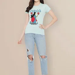 Metronaut Women Pack of 3 Graphic Printed Round Neck Cotton T-shirts image 2