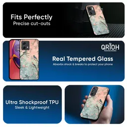 QRIOH Nature's Chorus Printed Motorola G05 Glass Back Case Mobile Accessories image 4
