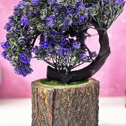 Dekorly Purple Artificial Flowers & Plants With Pot image 1