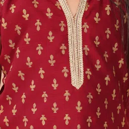 Superminis Girls Ethnic Motifs Embroidered Regular Gotta Patti Kurti with Sharara & With Dupatta image 5