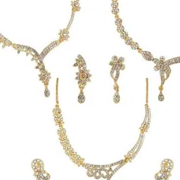 Women Click Set Of 3 Stone Studded Jewellery Set image 1