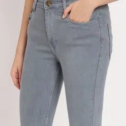 kashian Women Skinny High Rise Grey Jeans image 5