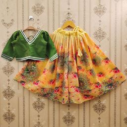 BAESD Girls Foil Print Ready to Wear Lehenga Choli-picture-10