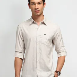 Arrow Sport Geometric Printed Spread Collar Slim Fit Cotton Shirt-image-17