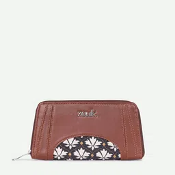 ZOUK Women Floral Printed Leather Zip Around Wallet image 5