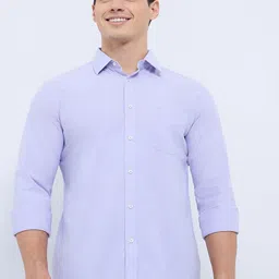Raymond Men Chambray Solid Casual Shirt image 1