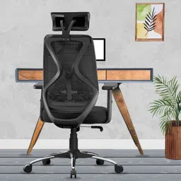 beaatho Dusk High Back Ergonomic Revolving Nylon Office Adjustable Arm Chair image 2