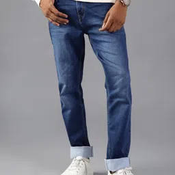 v-mart Men Skinny Mid Rise Blue Jeans-picture-14