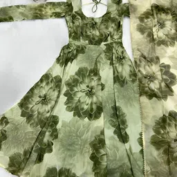 nitya clothing Printed Georgette Stitched Anarkali Gown image 3