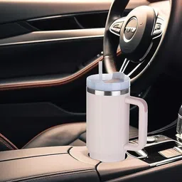 kevriz Tumbler Hot and Cold with Handle and Lid Double Insulated for Gym, Travelling - Stainless Steel Tumbler image 3