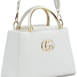 sappiero White, Gold Women Sling Bag bags for women sling bags women purse for women purse for women bag for women image 3