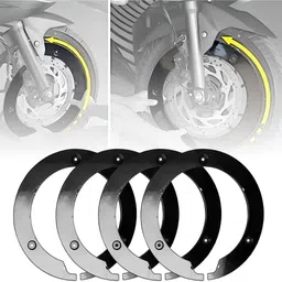 sunriders Bike Wheel Cover 17 Inch For Yamaha R15 Black Half Pack of 4 Pc Wheel Cover For NA NA image 2