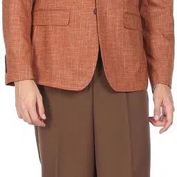 arrow Men Self Design Single Breasted Formal Blazer image 3