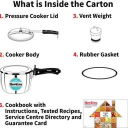 hawkins Stainless Steel HSST25) 2.5 L Induction Bottom Pressure Cooker image 4