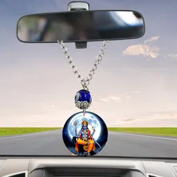 afh Lord of Karma Shani Dev Acrylic Car Hanging Ornament for Peace & Protection Car Hanging Ornament-picture-30