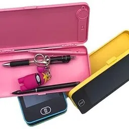 ablue clipper LCD Writing Pencil Box – Eye Protection With Replaceable Battery [Random Color] Morden Art Plastic Pencil Box image 5