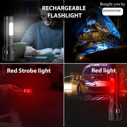 momentime 625 Zoomable Metal Led Torch Light Long Range 2 Km, Type C Port, 6 in 1 Mode Torch image 4