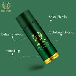 denver Hamilton Perfume 100 Ml & Hamilton Deo 200 Ml Combo Deodorant Spray-For Men image 3