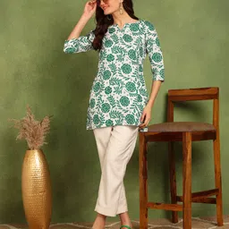 Women Floral Print Cotton Rayon Straight Kurta-image-15