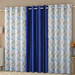 albania draps 213 cm (7 ft) Polyester Semi Transparent Door Curtain (Pack Of 3)-picture-10