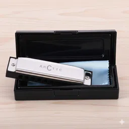 arctic 10-Hole Diatonic Harmonica (Key of C) with Hard Case | AR-HA-10 image 2