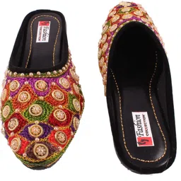 shahi ustad Jaipuri Ethnic Mojari Ethnic Mule For Women image 4