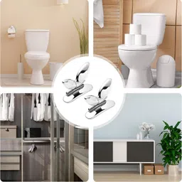 kickzu 2Pcs Toilet Seat Lift Handle, Plastic Toilet Seat Lifter, Toilet Opener Handle Adhesive Fit Toilet Seat Lid Lock image 5