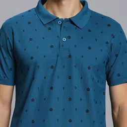 TIMBER HITCH Conversational Printed Polo Collar Cotton Casual T-shirt image 5