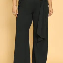 theRebelinme Women Smart Straight Fit High-Rise Easy Wash Trousers-picture-17