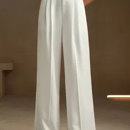 BROADSTAR Women Smart Loose Fit High-Rise Easy Wash Pleated Trousers-picture-34