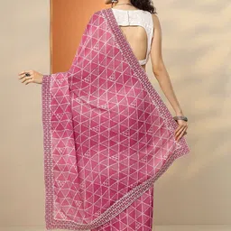 Libas Embroidered Pure Georgette Saree image 3