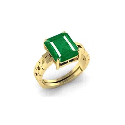 RRVGEM Gold Plated Panna Stone Ring-picture-13