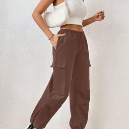 Next One Women Loose Fit Parachute Trousers-image-21