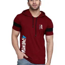 TEEFOX Typography Printed Hooded T-shirt-picture-24