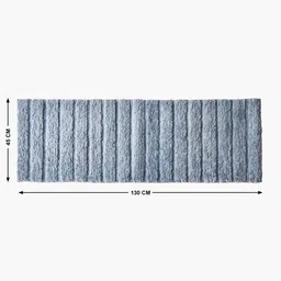 Home Centre Blue Textured 1850 GSM Anti-Slip Bath Rug image 4