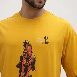 The Roadster Life Co. Printed Pure Cotton Relaxed Fit T-shirt image 5