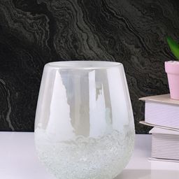 Myntra Elegant Homes White Textured Glass FlowerVases-picture-35