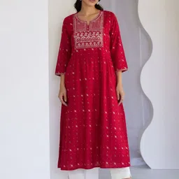 TANNAH Women Printed Anarkali Kurta-picture-15
