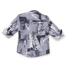 BAESD Boys Printed Built-Up Collar Regular Fit Shirt image 2