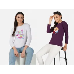 Metronaut Women 2 Printed Bio Finish Applique T-shirt image 4