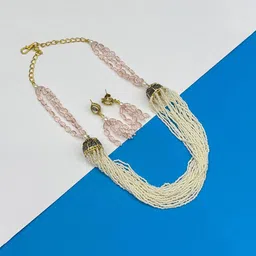 VANSHIKA JEWELS Gold Plated Beaded Jewellery Set image 1