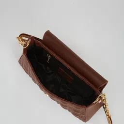 FARGO Vegan Leather Aria Structured Shoulder Bag with Quilted image 3