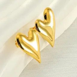 Estailo fashion Gold-Plated Heart Shaped Studs-picture-29