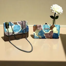 CLARIS JAMES Women Colourblocked Crossbody Sling Bag with Pouch-picture-14