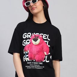 GRIFFEL Women Printed Pure Cotton Pockets T-shirt-picture-46