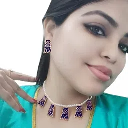 Balaji Gold Women Blue Pendant-image-20