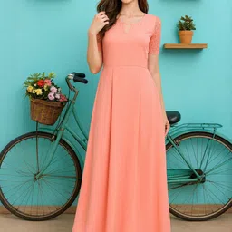 dressberry Short Sleeves Lace Maxi Dress-picture-40